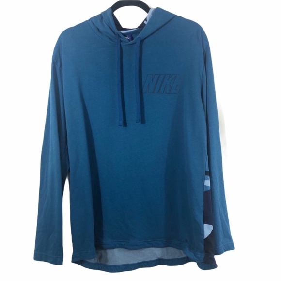 Nike Hoodie w/ Blue Camo Detail on Back Size Large - Picture 1 of 4